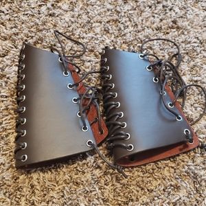 Like New Faux Leather Brown Arm Bracers